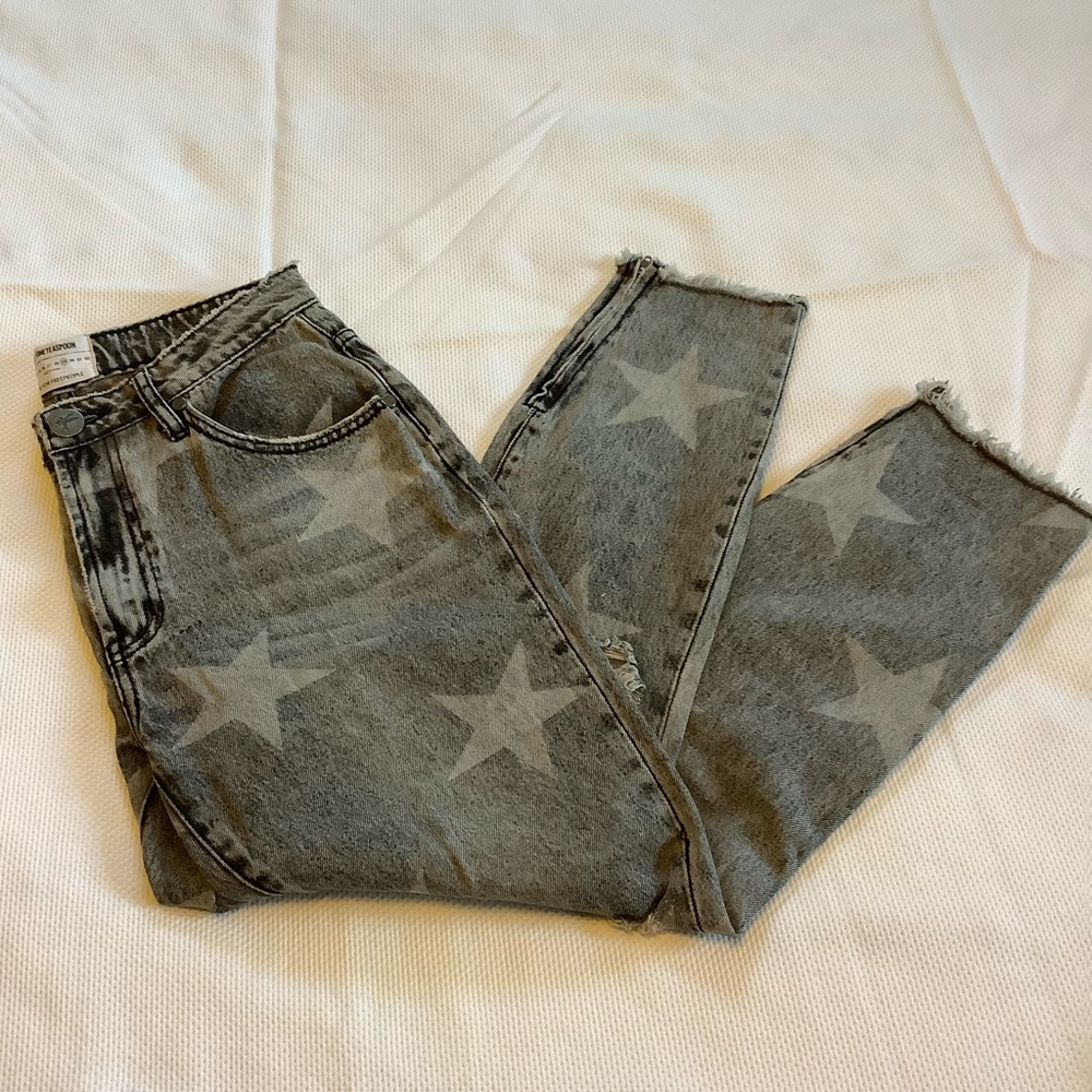 Free People One X Oneteaspoon High Waisted Star Freebirds Jeans Sz-29